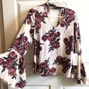 Halter, Ruffle sleeve blouse